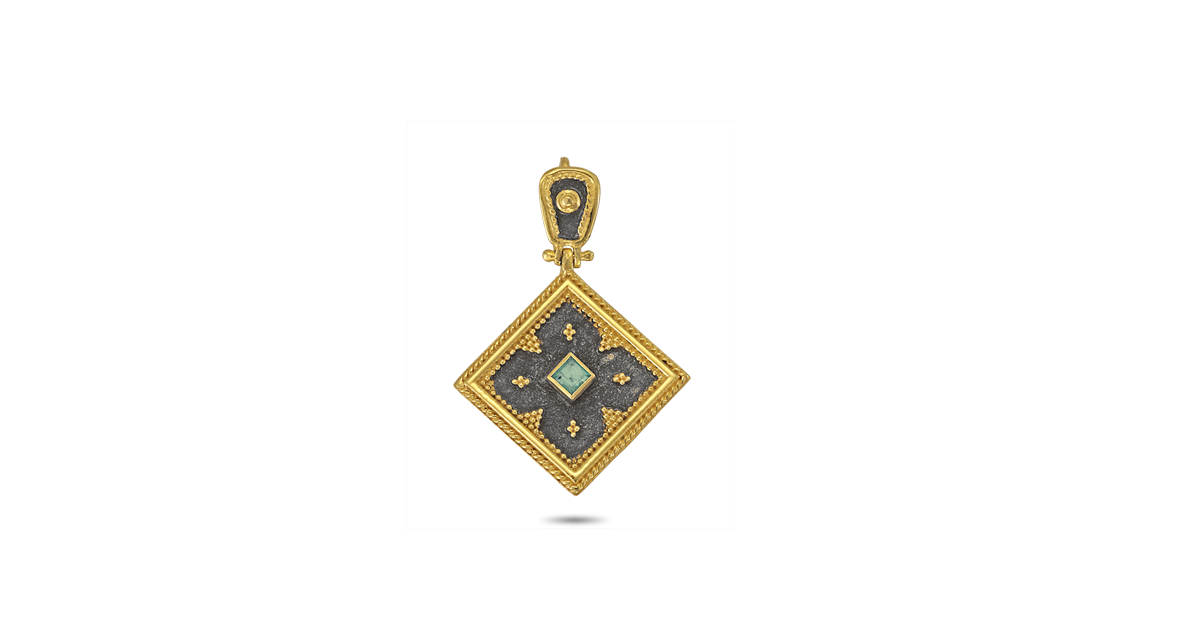 Byzantine Style Pendant with Emerald